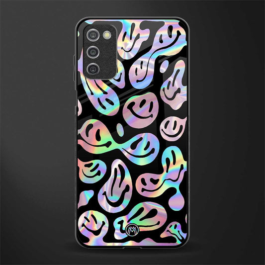 acid smiles chromatic edition glass case for samsung galaxy a03s image