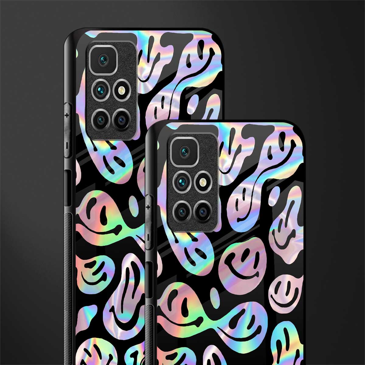 acid smiles chromatic edition glass case for redmi 10 prime image-2