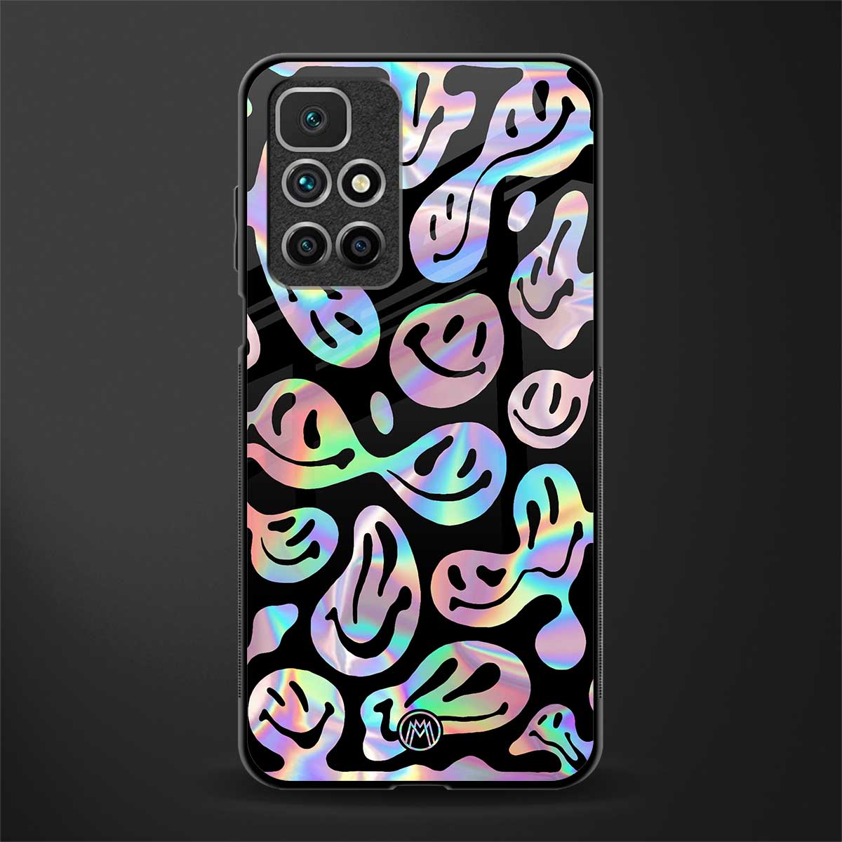 acid smiles chromatic edition glass case for redmi 10 prime image