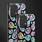 acid smiles chromatic edition back phone cover | glass case for samsung galaxy a23