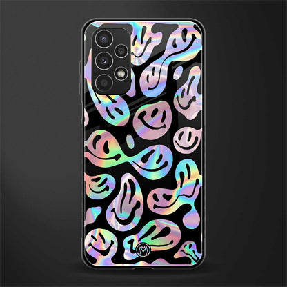 acid smiles chromatic edition back phone cover | glass case for samsung galaxy a13 4g