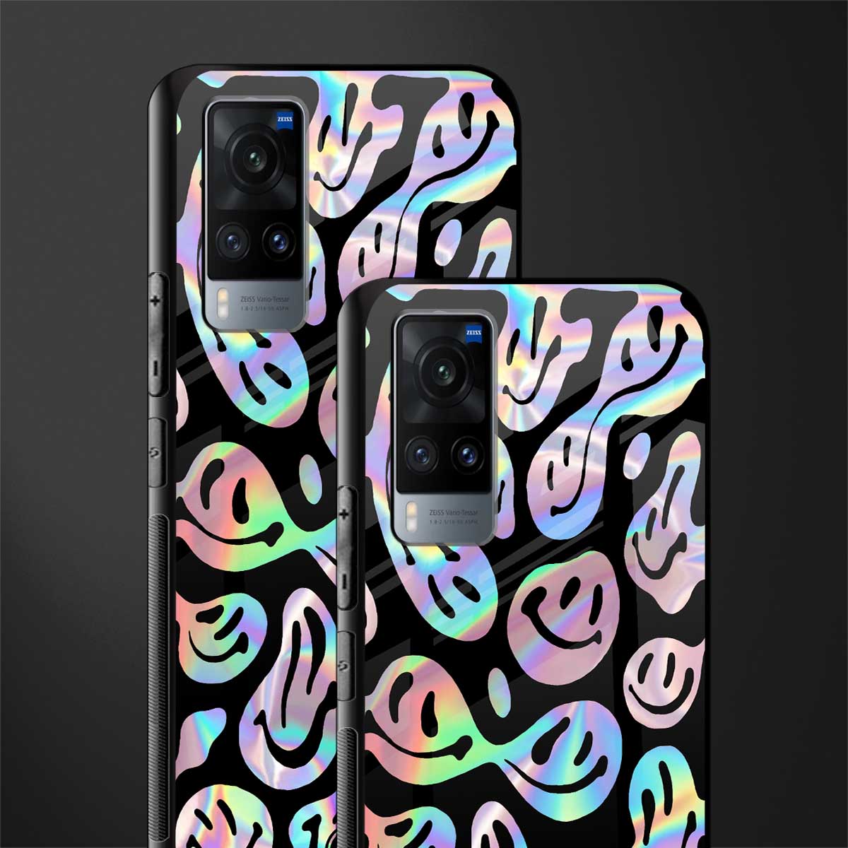 acid smiles chromatic edition glass case for vivo x60 image-2
