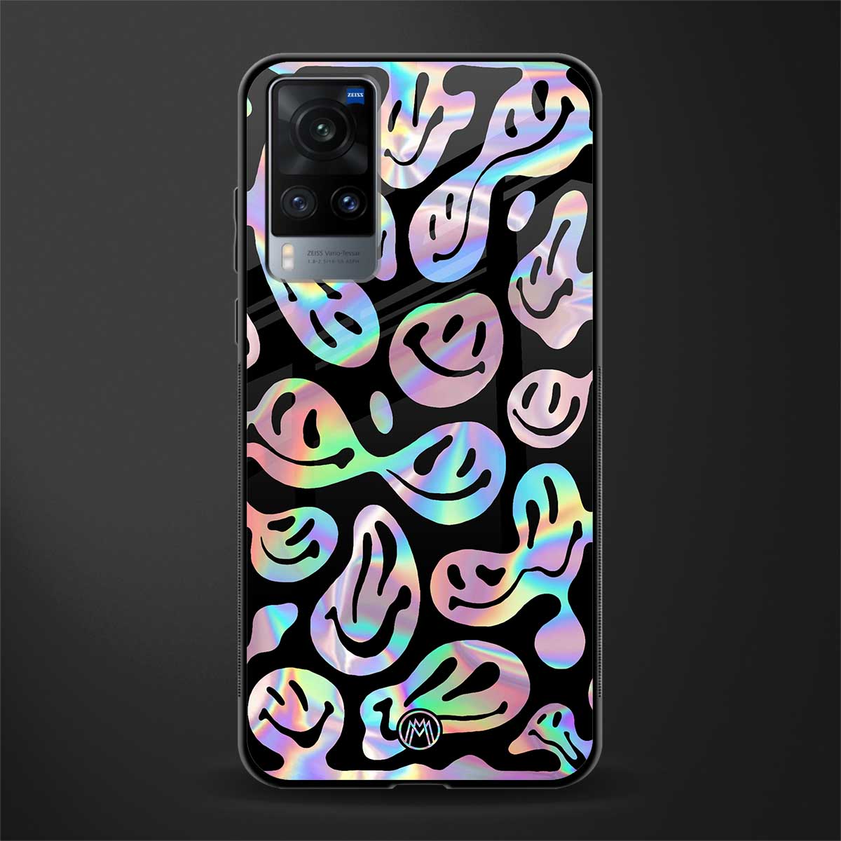 acid smiles chromatic edition glass case for vivo x60 image