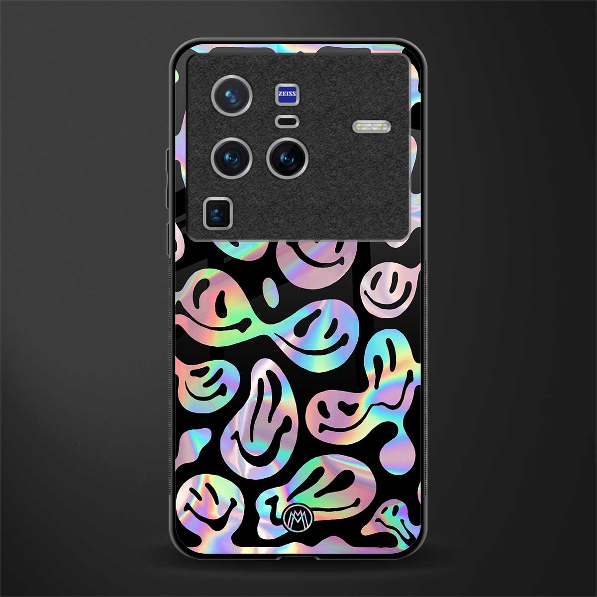 acid smiles chromatic edition glass case for vivo x80 pro 5g image