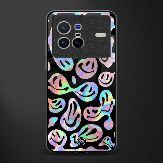 acid smiles chromatic edition glass case for vivo x80 image