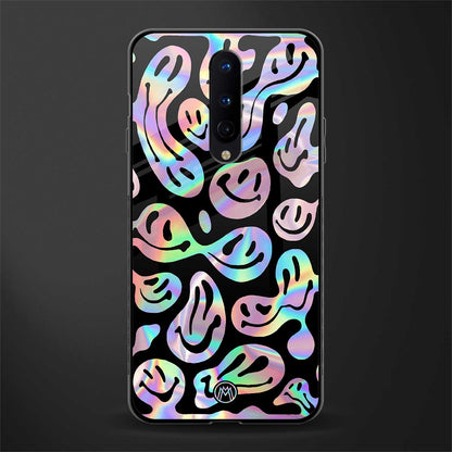 acid smiles chromatic edition glass case for oneplus 8 image