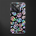 acid smiles chromatic edition back phone cover | glass case for oneplus 10t