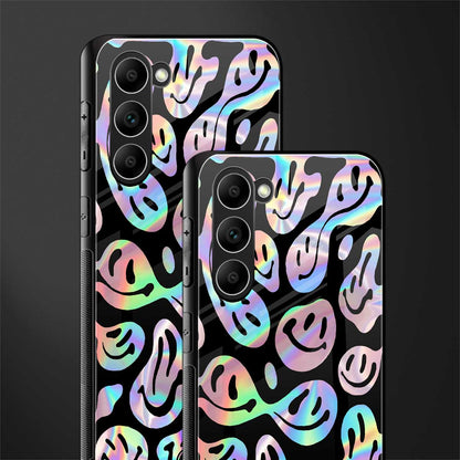 acid smiles chromatic edition glass case for phone case | glass case for samsung galaxy s23 plus