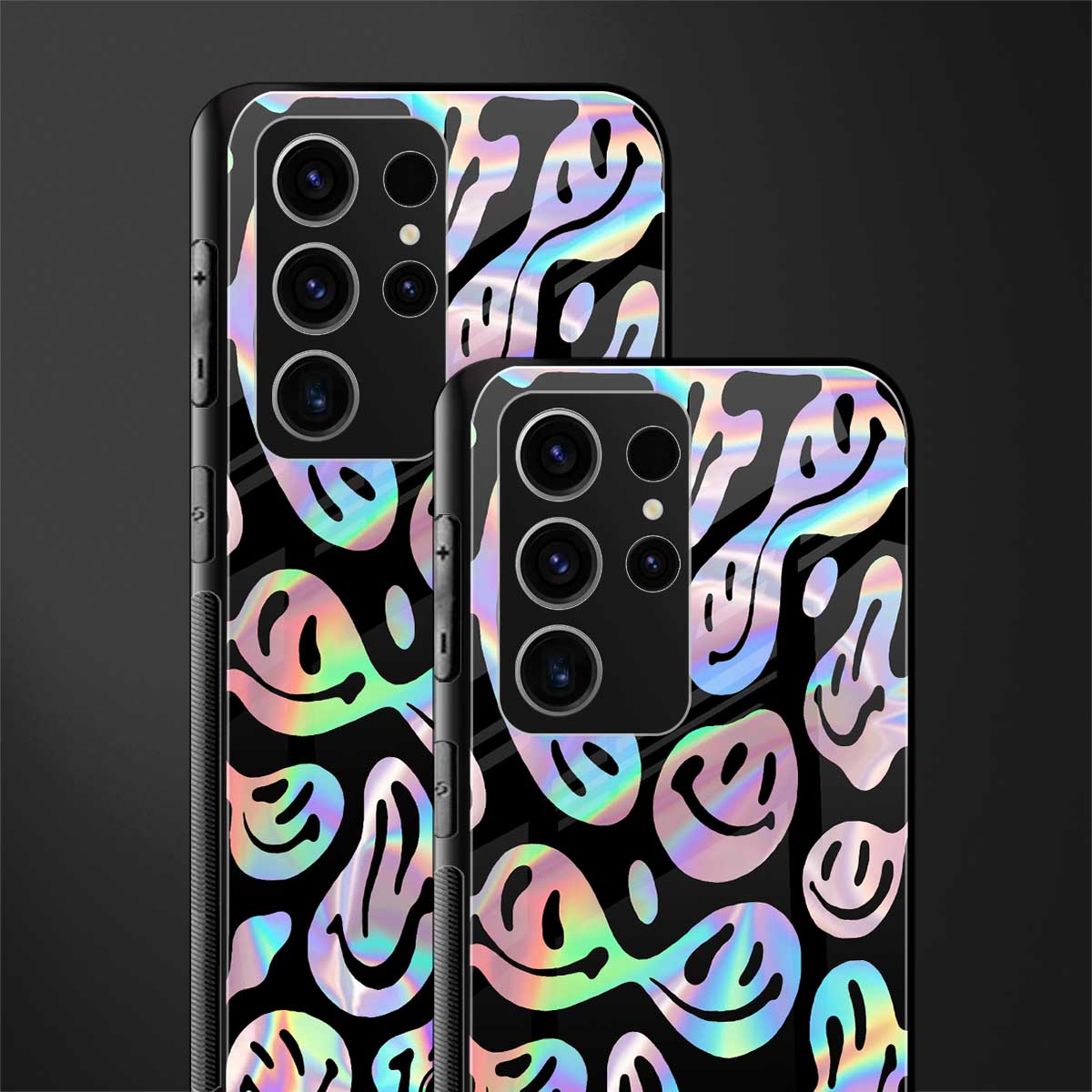 acid smiles chromatic edition glass case for phone case | glass case for samsung galaxy s23 ultra