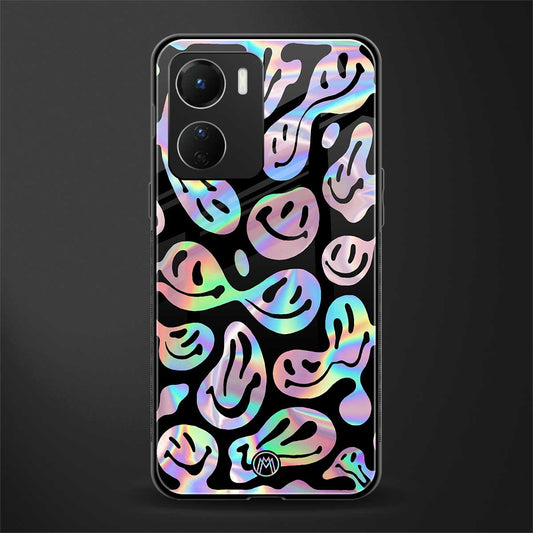 acid smiles chromatic edition back phone cover | glass case for vivo y16