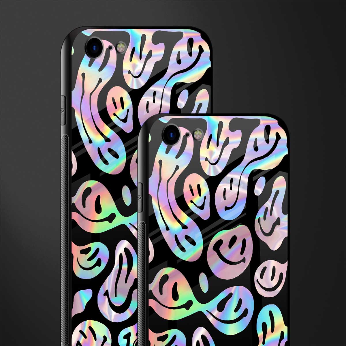 acid smiles chromatic edition glass case for iphone se 2020 image-2