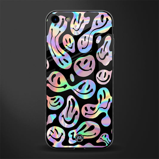 acid smiles chromatic edition glass case for iphone 8 image