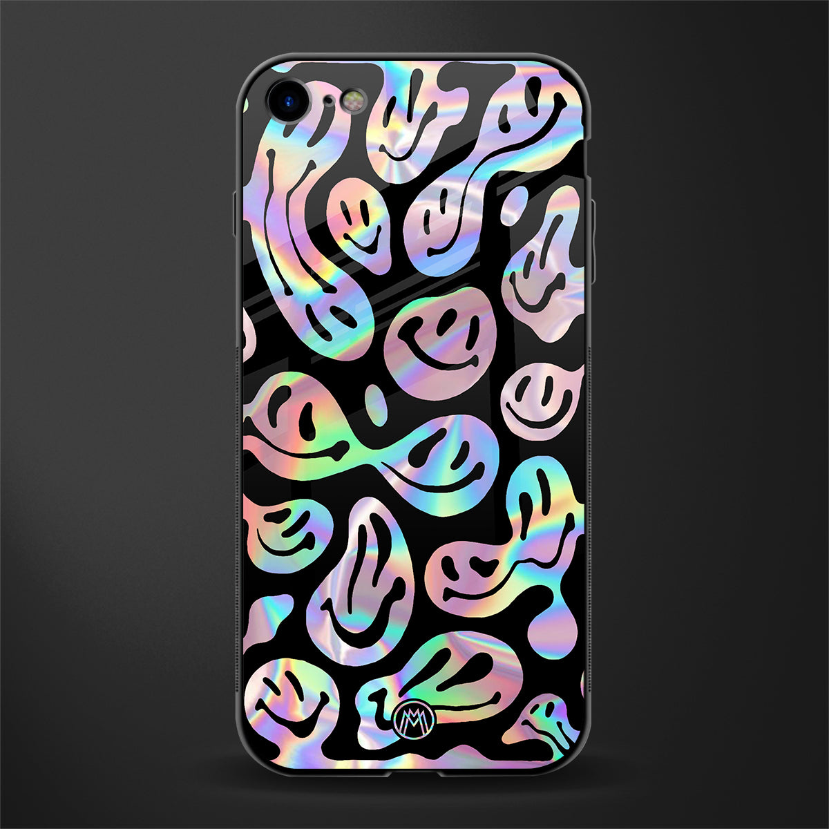 acid smiles chromatic edition glass case for iphone 8 image