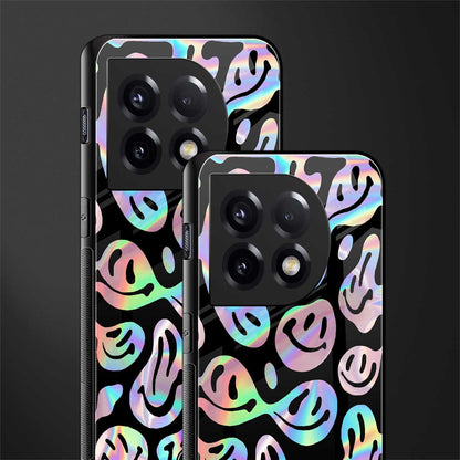 acid smiles chromatic edition back phone cover | glass case for oneplus 11