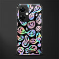 acid smiles chromatic edition back phone cover | glass case for oneplus nord ce 3 lite