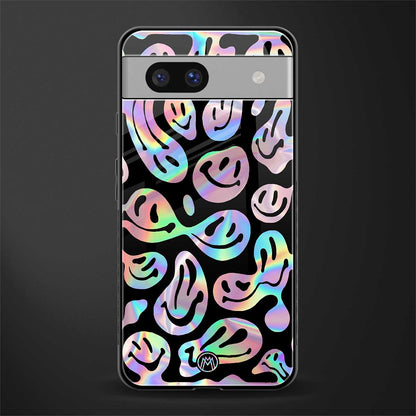 acid smiles chromatic edition back phone cover | glass case for Google Pixel 7A