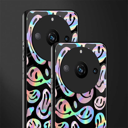 acid smiles chromatic edition back phone cover | glass case for realme 11 pro 5g