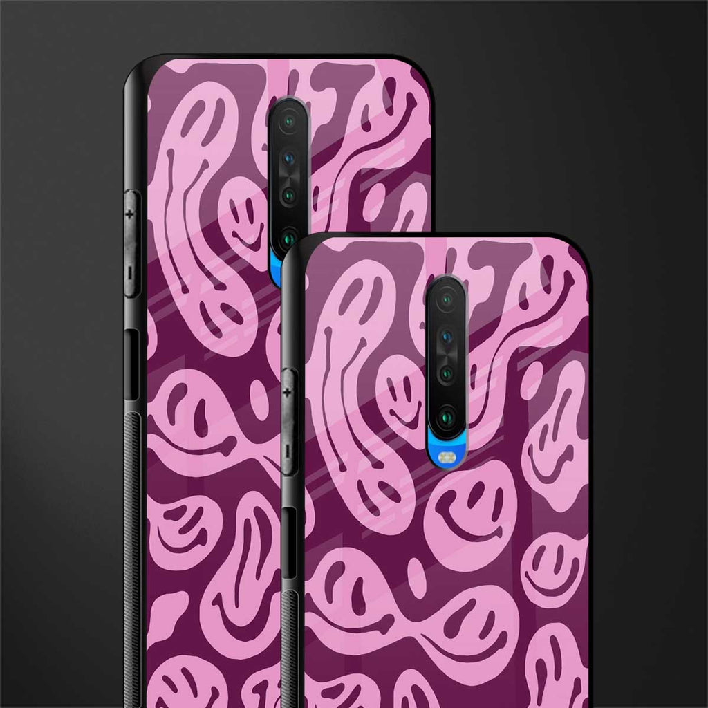 acid smiles grape edition glass case for poco x2 image-2