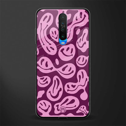 acid smiles grape edition glass case for poco x2 image