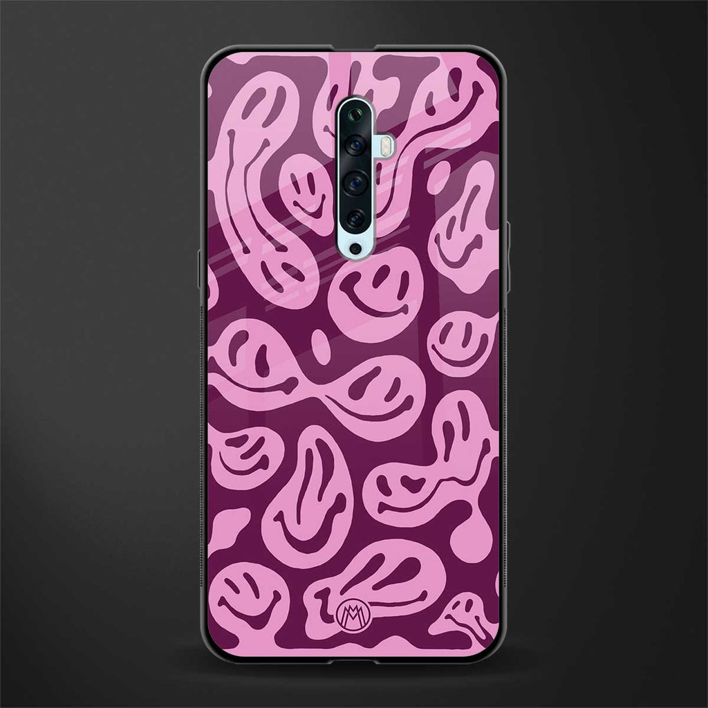 acid smiles grape edition glass case for oppo reno 2z image