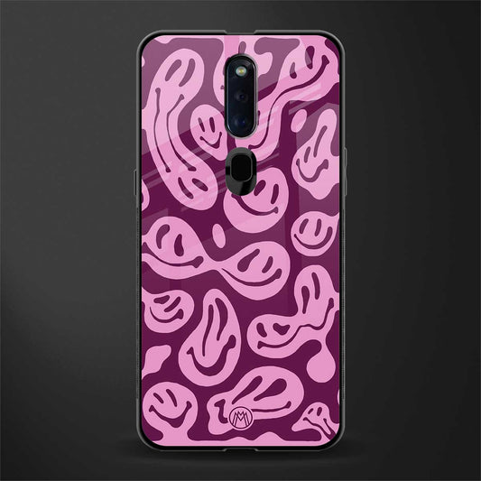 acid smiles grape edition glass case for oppo f11 pro image