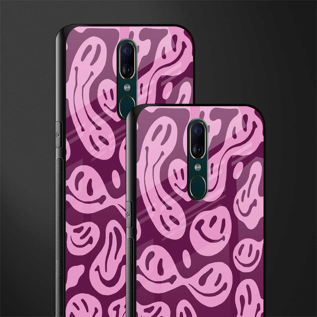 acid smiles grape edition glass case for oppo f11 image-2