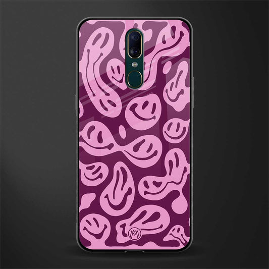 acid smiles grape edition glass case for oppo a9 image