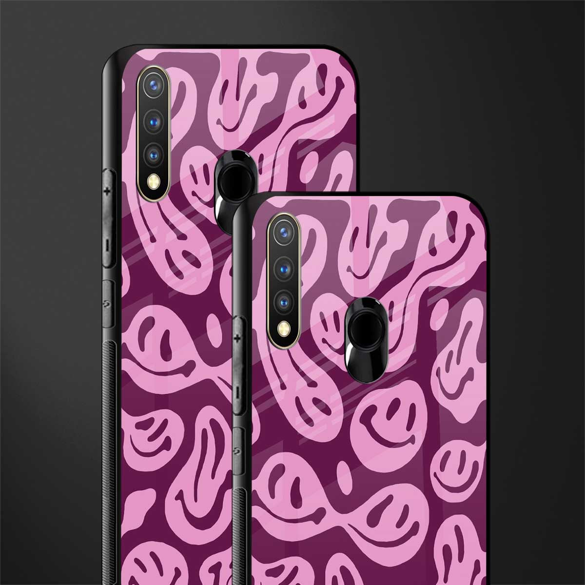 acid smiles grape edition glass case for vivo y19 image-2
