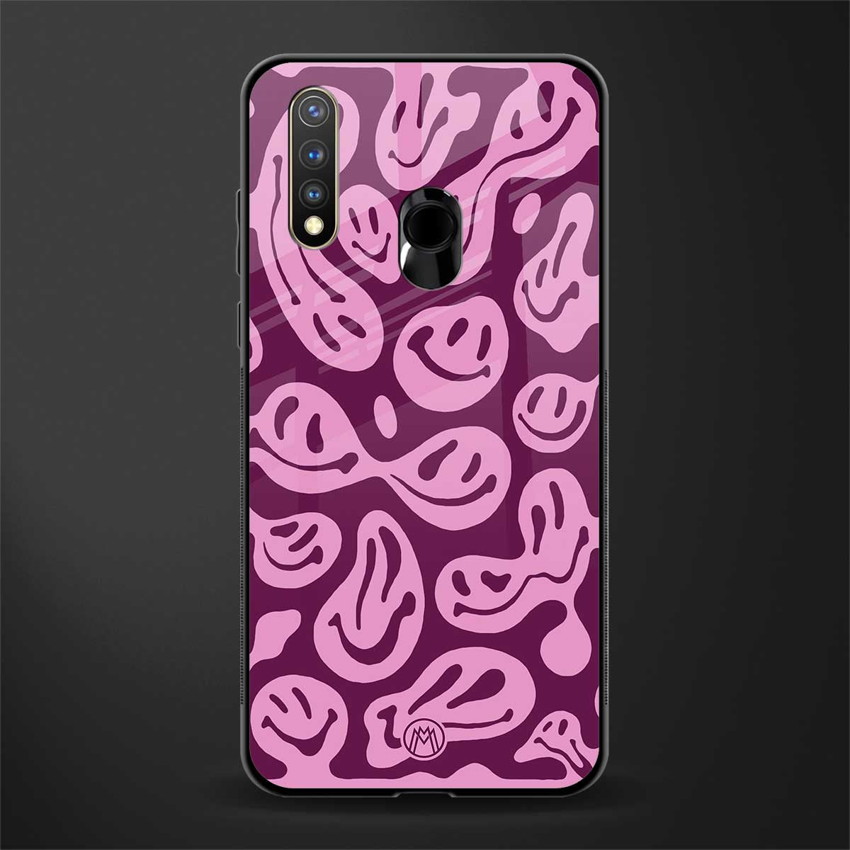 acid smiles grape edition glass case for vivo u20 image