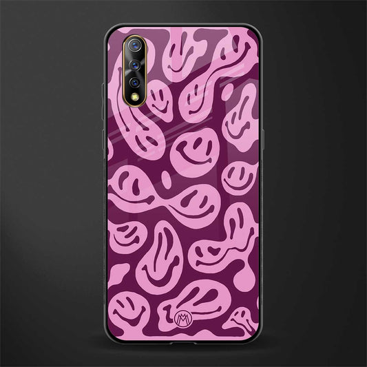 acid smiles grape edition glass case for vivo s1 image