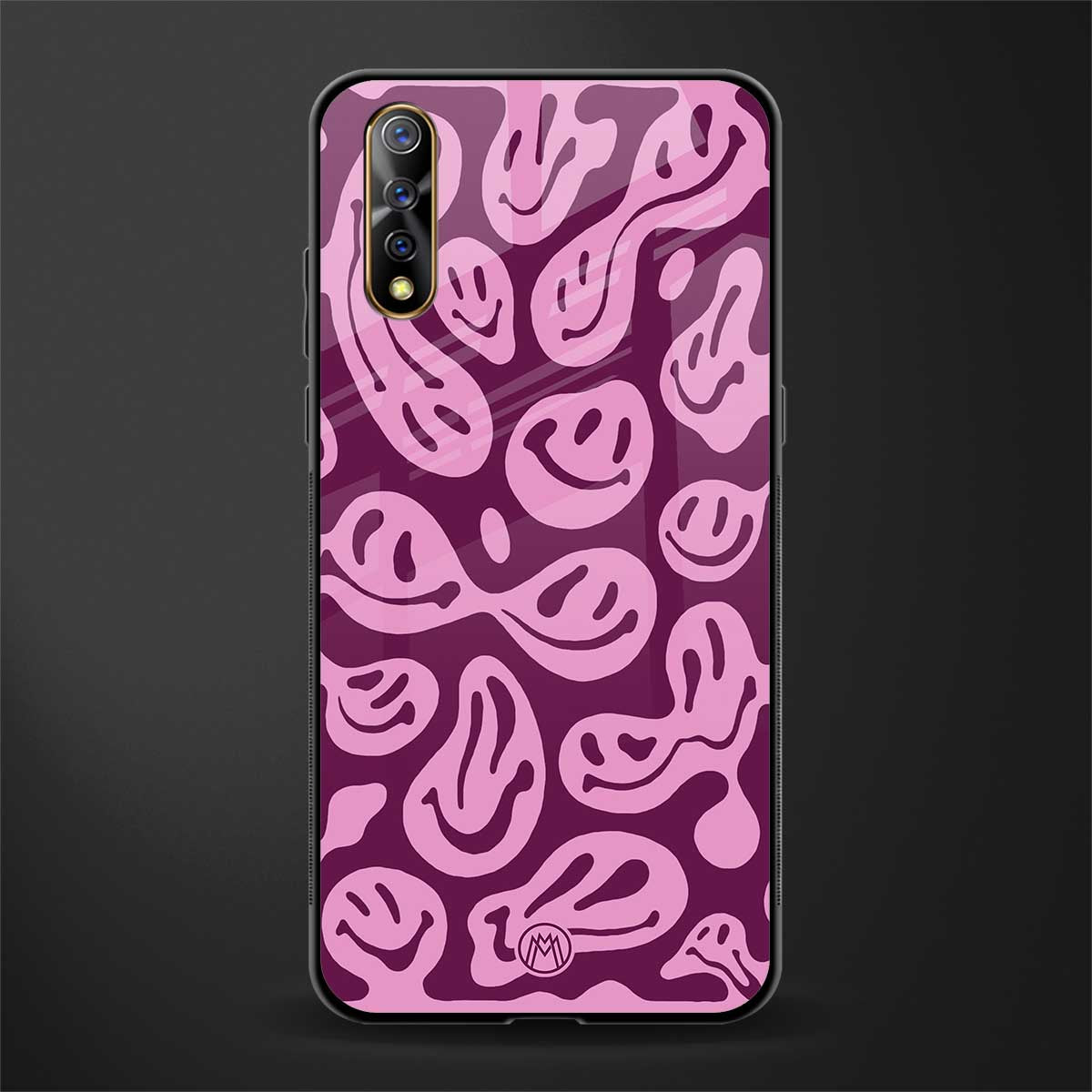 acid smiles grape edition glass case for vivo z1x image
