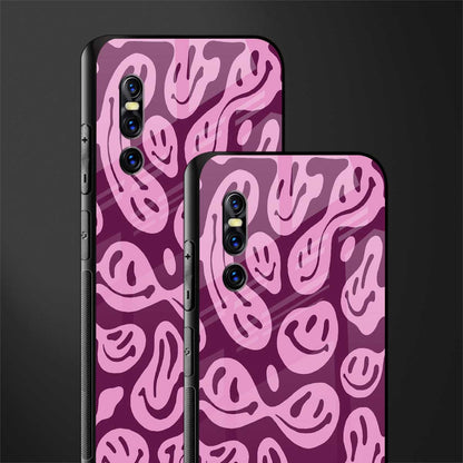 acid smiles grape edition glass case for vivo v15 pro image-2