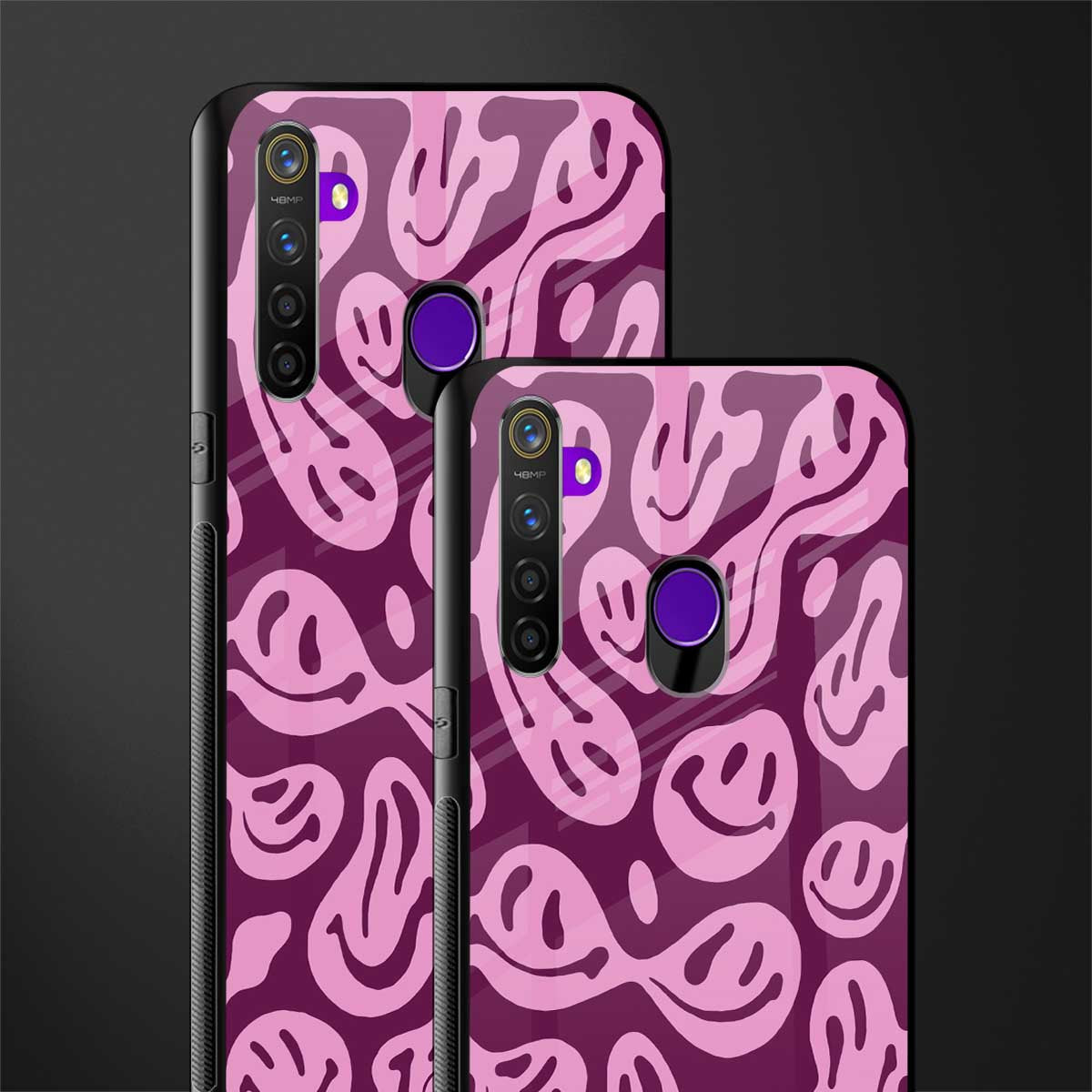 acid smiles grape edition glass case for realme 5 pro image-2