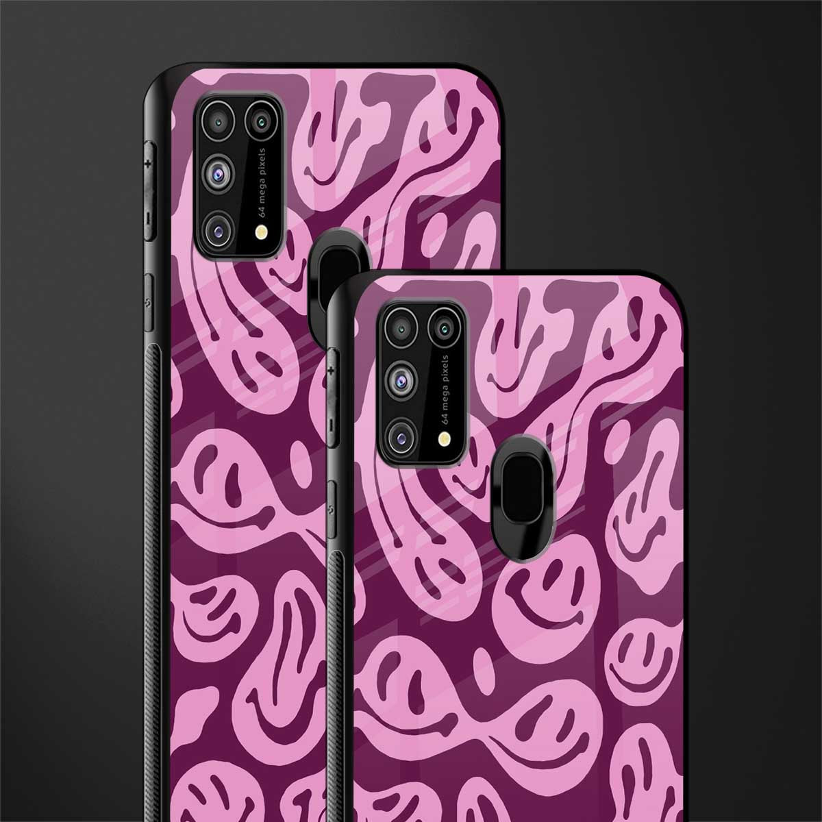 acid smiles grape edition glass case for samsung galaxy m31 image-2