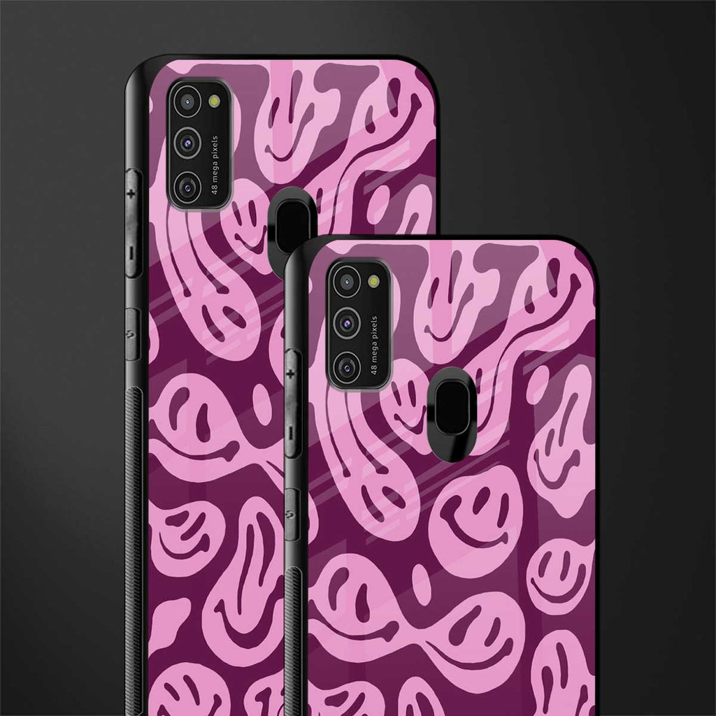 acid smiles grape edition glass case for samsung galaxy m21 image-2