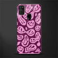 acid smiles grape edition glass case for samsung galaxy m21 image