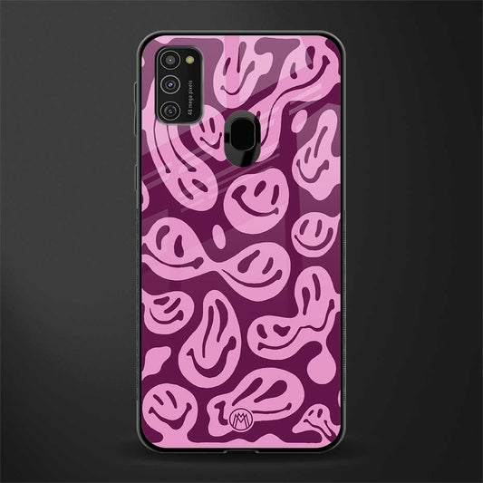 acid smiles grape edition glass case for samsung galaxy m21 image
