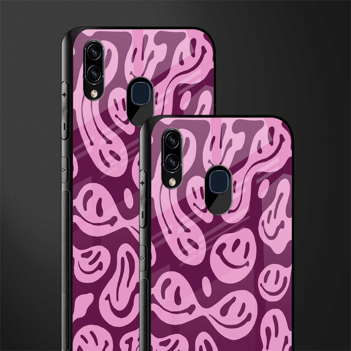 acid smiles grape edition glass case for samsung galaxy m10s image-2