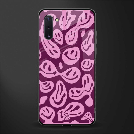 acid smiles grape edition glass case for samsung galaxy note 10 image