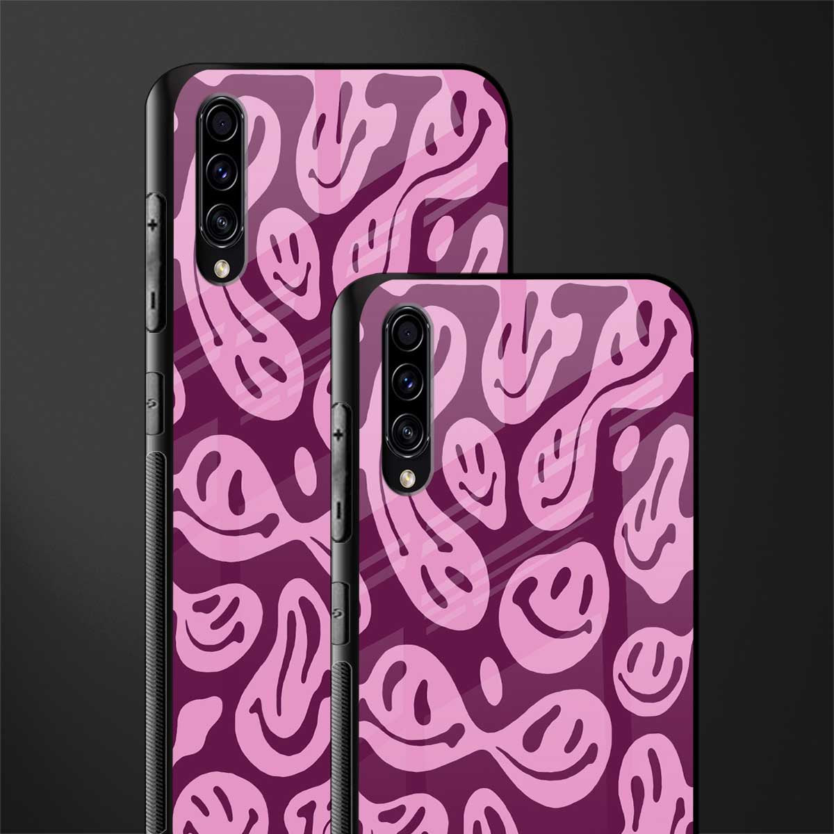 acid smiles grape edition glass case for samsung galaxy a70 image-2