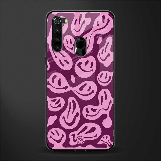 acid smiles grape edition glass case for redmi note 8 image