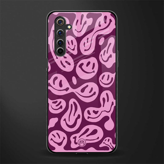 acid smiles grape edition glass case for realme 6i image