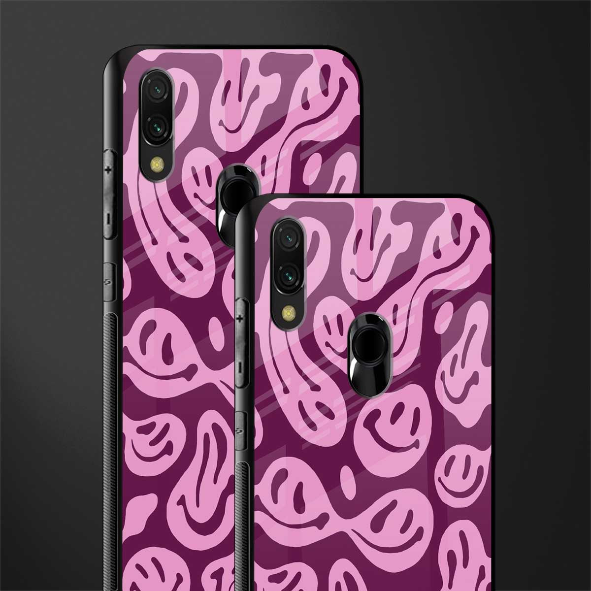 acid smiles grape edition glass case for redmi note 7 pro image-2