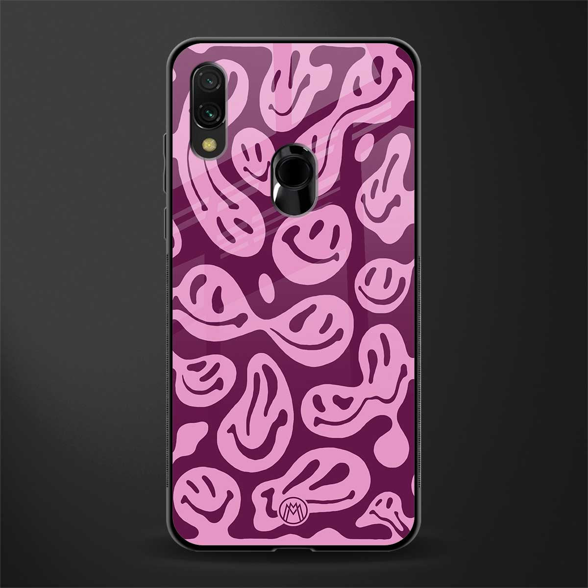 acid smiles grape edition glass case for redmi note 7s image