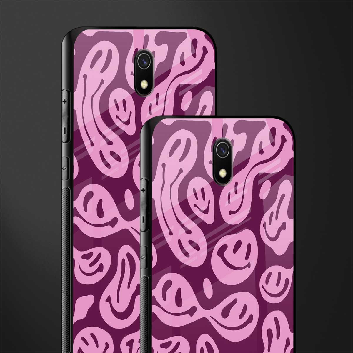 acid smiles grape edition glass case for redmi 8a image-2
