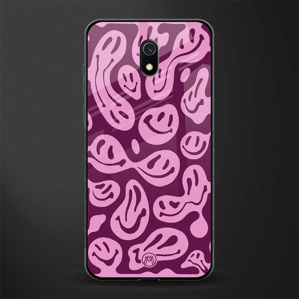 acid smiles grape edition glass case for redmi 8a image