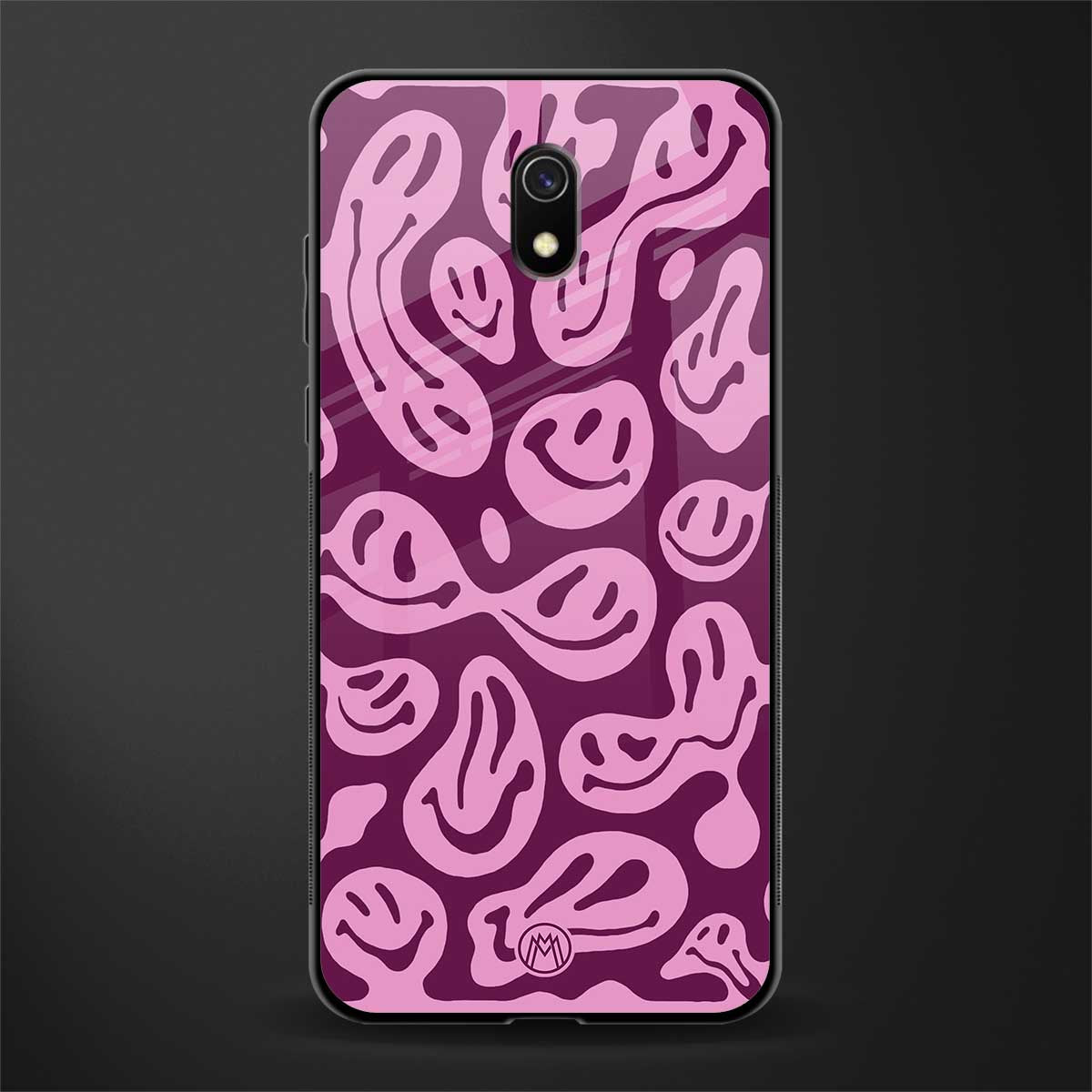 acid smiles grape edition glass case for redmi 8a image