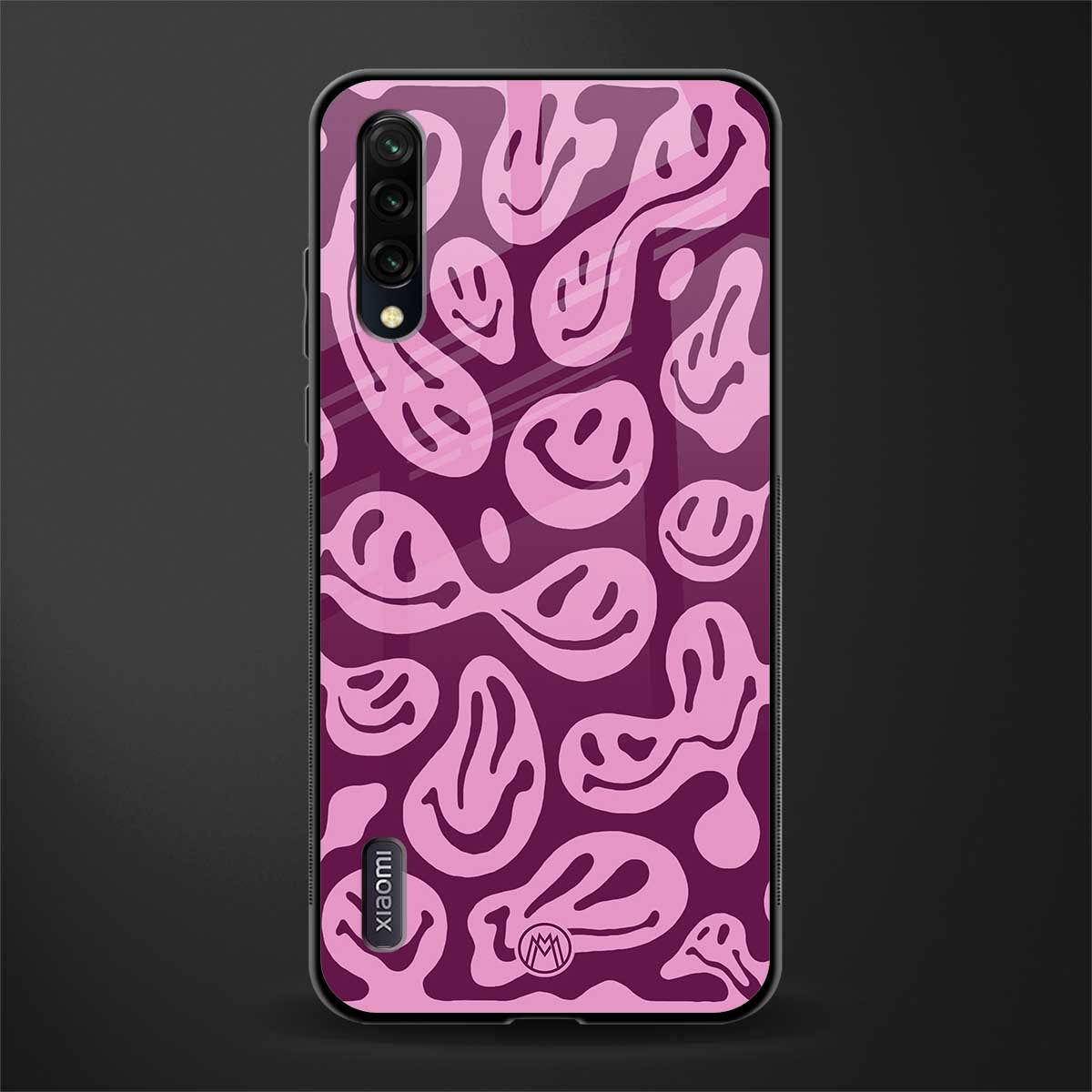 acid smiles grape edition glass case for mi a3 redmi a3 image