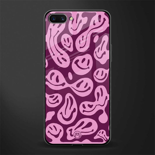 acid smiles grape edition glass case for oppo a3s image