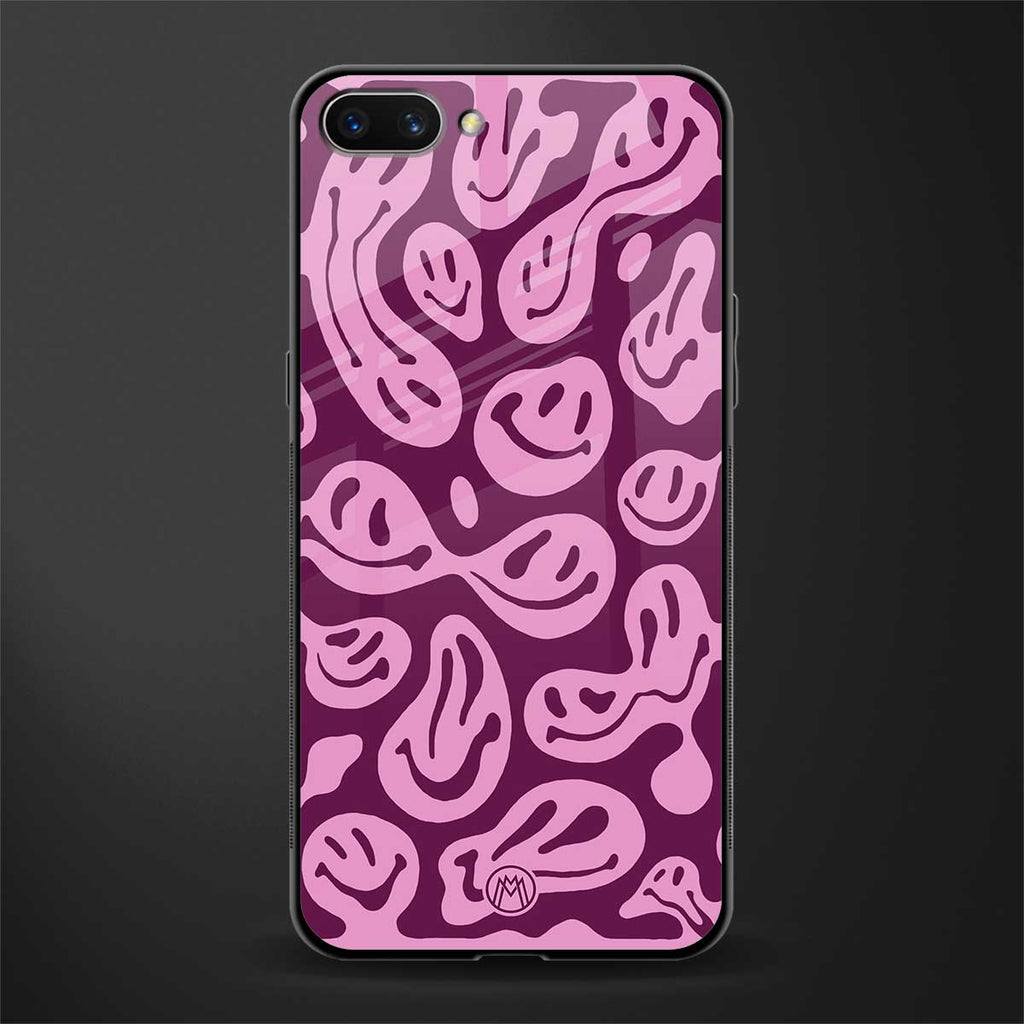 acid smiles grape edition glass case for realme c1 image